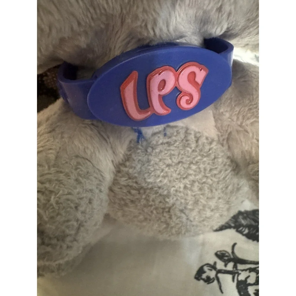 Littlest Pet Shop VIPs Gray Plush Squirrel Y2K Collar Hasbro 2008